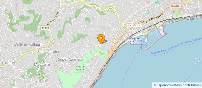 localisation de l'entreprise SCI GIOIA à VALLAURIS