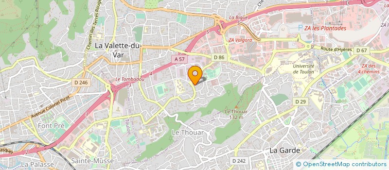 localisation de l'entreprise SCI GIPALIAL à LA VALETTE-DU-VAR