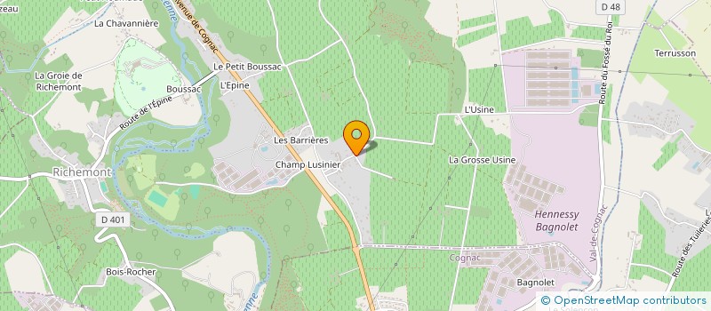 localisation de l'entreprise SCI GIRAUD  VAL-DE-COGNAC