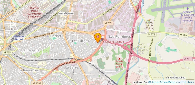 localisation de l'entreprise SCI GIRAUD LIGIER à CLERMONT-FERRAND
