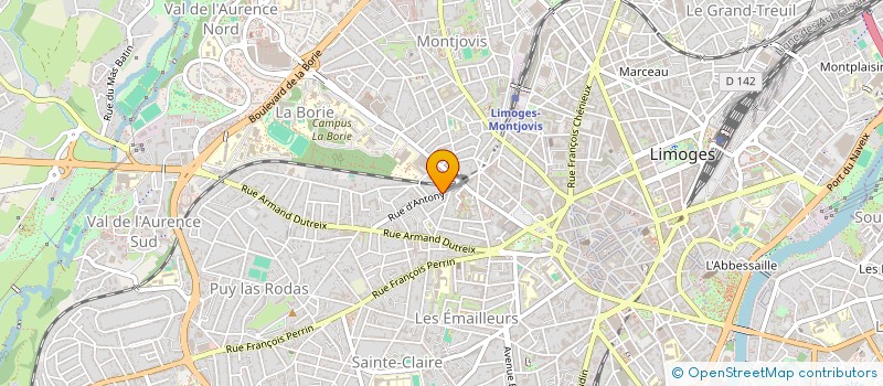 localisation de l'entreprise SCI GIRAUDEAU à LIMOGES