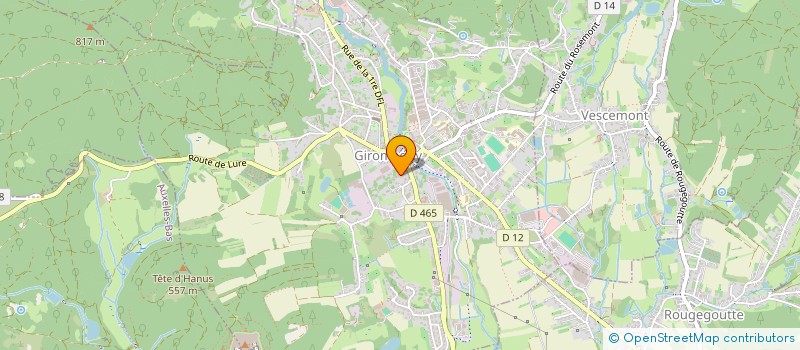 localisation de l'entreprise SCI GIRO LEZARD  GIROMAGNY
