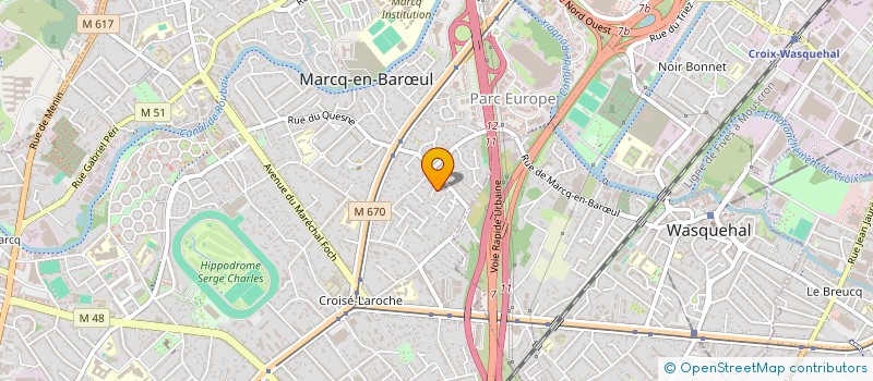 localisation de l'entreprise SCI GIROMATIAGRE à MARCQ-EN-BARŒUL