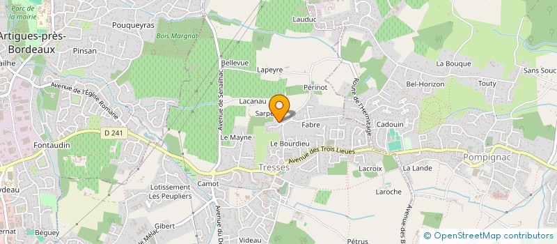 localisation de l'entreprise SCI GIRONDINS  TRESSES