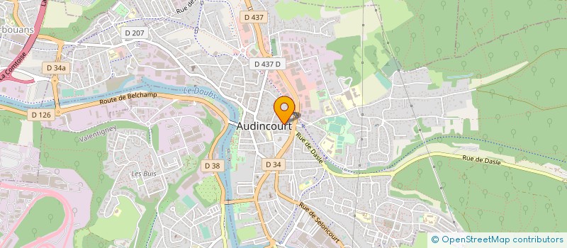 localisation de l'entreprise SCI GISCOM  AUDINCOURT