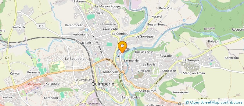 localisation de l'entreprise SCI GISSINGER JULOU  QUIMPERLE