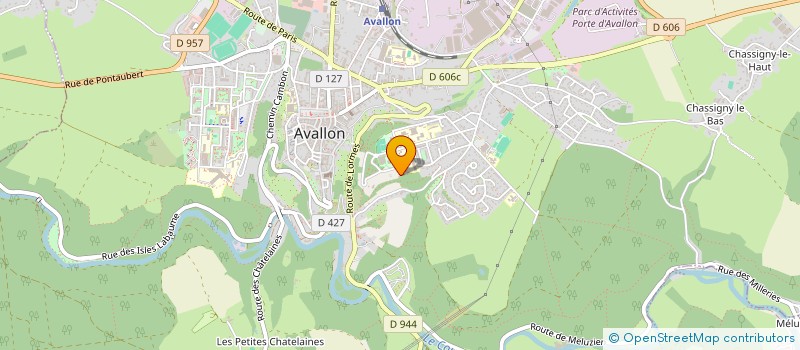 localisation de l'entreprise SCI GITE DE VEZELAY  AVALLON