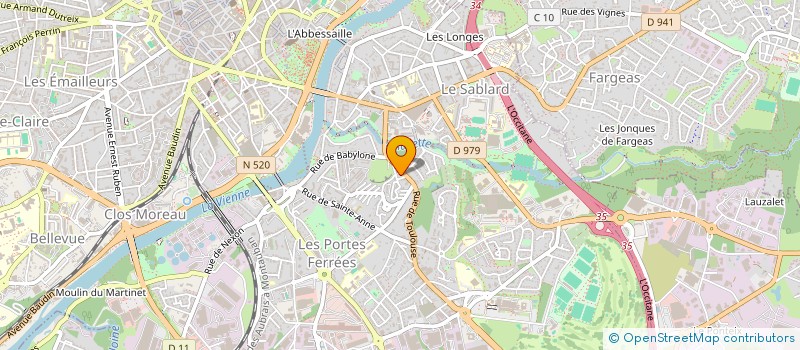 localisation de l'entreprise SCI GITHO à LIMOGES