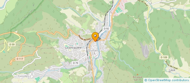 localisation de l'entreprise SCI GIULIA à QUILLAN