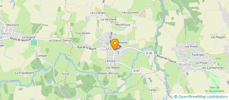 localisation de l'entreprise SCI GJDC  MONTCET