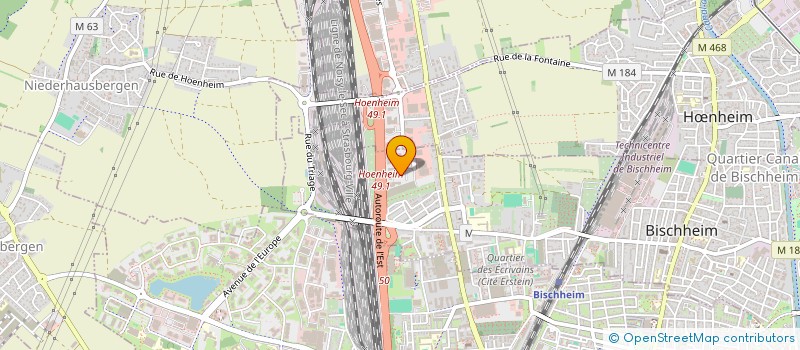 localisation de l'entreprise SCI GJH PARC DE BERLANGE  BISCHHEIM