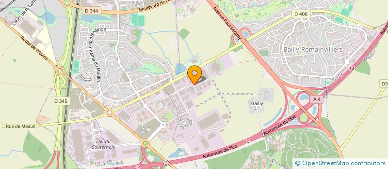 localisation de l'entreprise SCI GKI  BAILLY-ROMAINVILLIERS