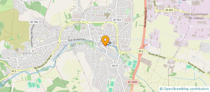 localisation de l'entreprise SCI GKLM  CEBAZAT