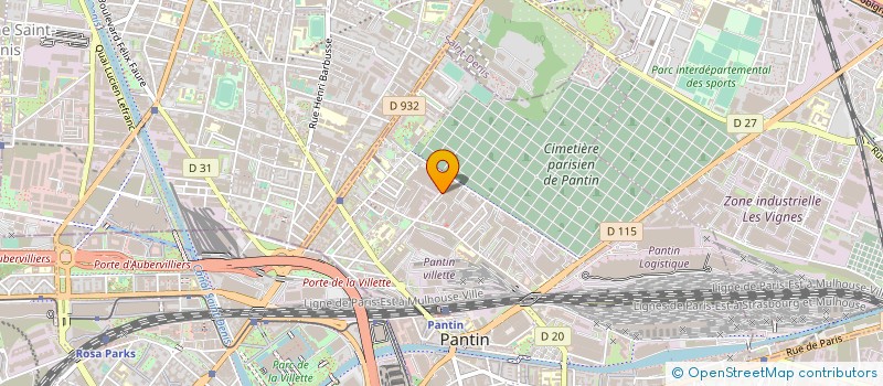 localisation de l'entreprise SCI GLAB-60  PANTIN