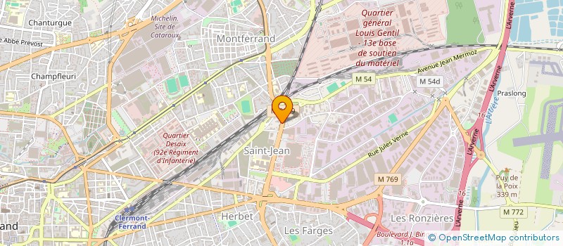 localisation de l'entreprise SCI GLANIS  CLERMONT-FERRAND