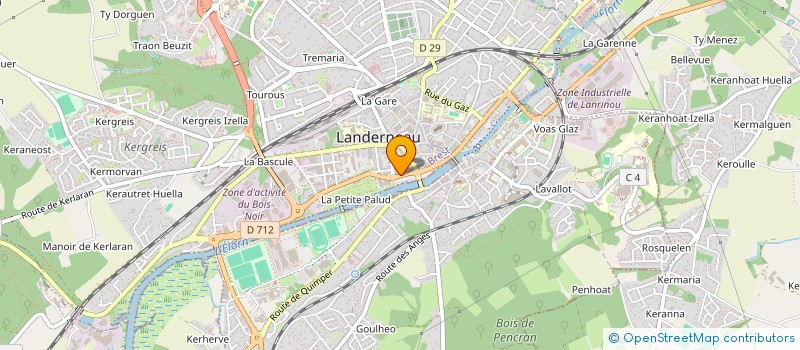 localisation de l'entreprise SCI GLAZ KARDELL  LANDERNEAU