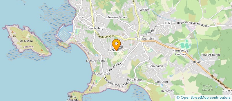 localisation de l'entreprise SCI GLENN-MOR  TREBEURDEN