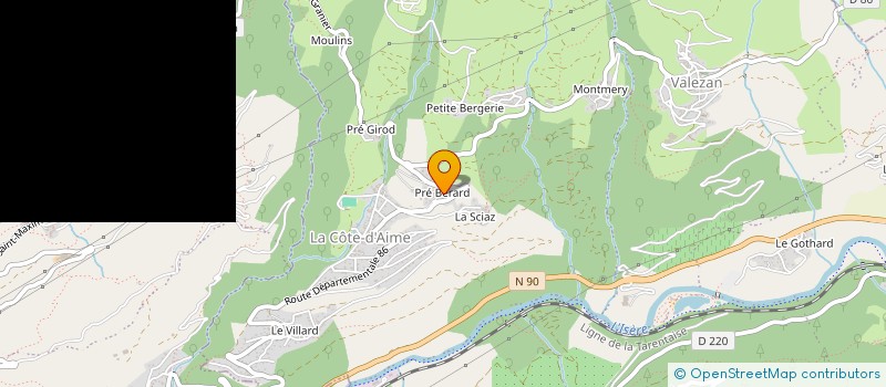 localisation de l'entreprise SCI GLIERE  AIME-LA-PLAGNE