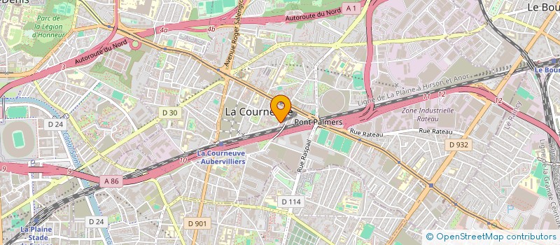 localisation de l'entreprise SCI GLIN à LA COURNEUVE