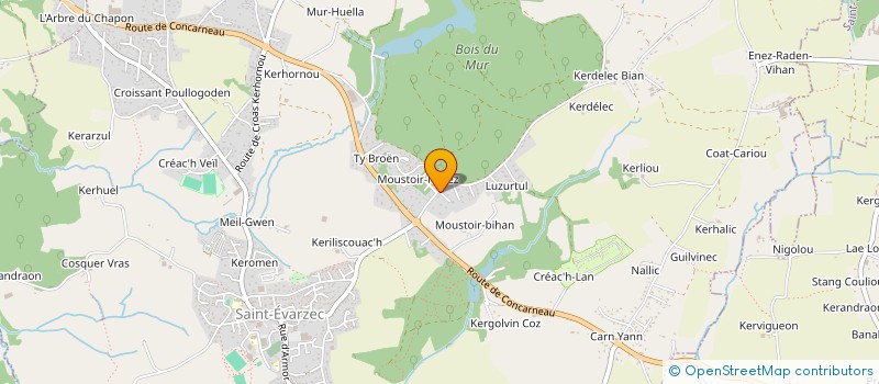 localisation de l'entreprise SCI GLM  SAINT-EVARZEC