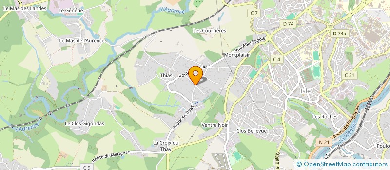 localisation de l'entreprise SCI GLOBETROTTERS à ISLE