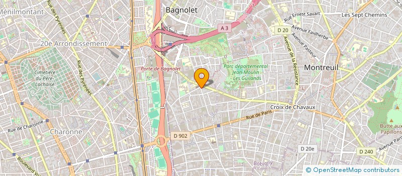 localisation de l'entreprise SCI GLOBUS FRANCE à BAGNOLET