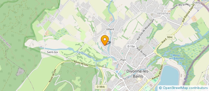 localisation de l'entreprise SCI GLORY  DIVONNE-LES-BAINS
