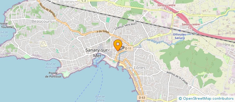 localisation de l'entreprise SCI GLOSS COLOR à SANARY-SUR-MER