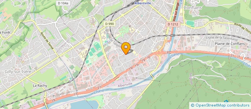 localisation de l'entreprise SCI GLS  ALBERTVILLE