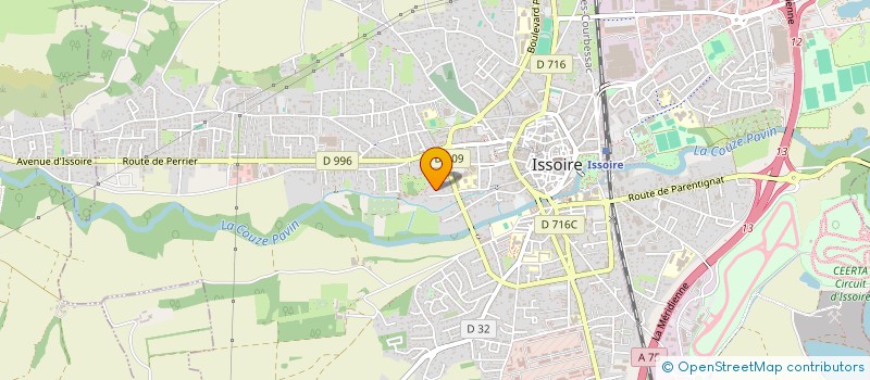 localisation de l'entreprise SCI GMAX  ISSOIRE