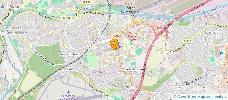 localisation de l'entreprise SCI GMCC  MONTBELIARD