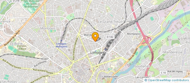 localisation de l'entreprise SCI GMO à LIMOGES