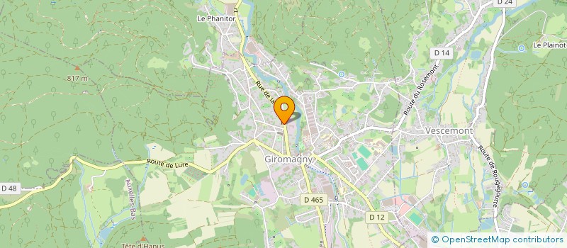 localisation de l'entreprise SCI GMV  GIROMAGNY