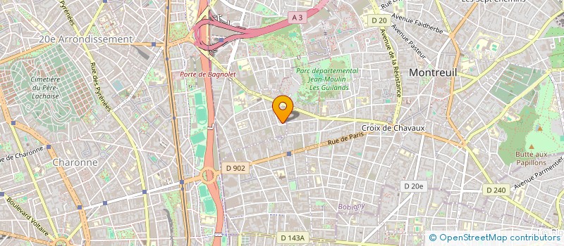 localisation de l'entreprise SCI GNS INVEST  BAGNOLET