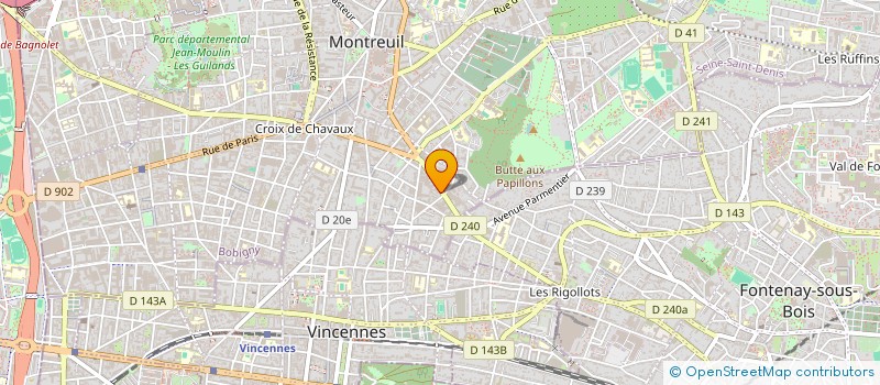 localisation de l'entreprise SCI GNV à MONTREUIL