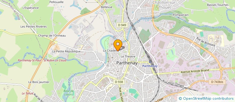 localisation de l'entreprise SCI GO OUEST  PARTHENAY