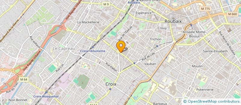 localisation de l'entreprise SCI GO2  ROUBAIX