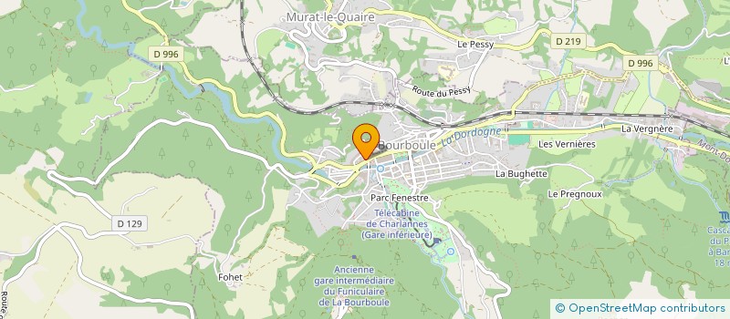 localisation de l'entreprise SCI GOIGOUX GIRAUDET  LA BOURBOULE