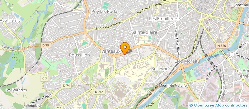 localisation de l'entreprise SCI GOLD à LIMOGES