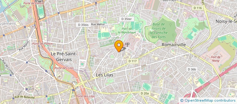 localisation de l'entreprise SCI GOLF.N à LES LILAS