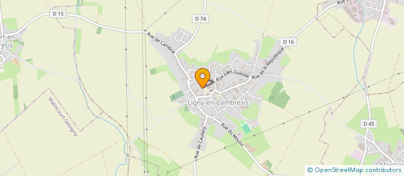 localisation de l'entreprise SCI GONAM  LIGNY-EN-CAMBRESIS