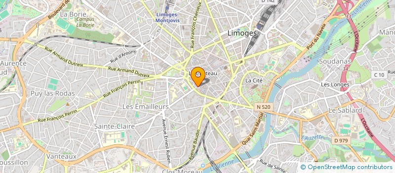 localisation de l'entreprise SCI GONDINET LA BARREYRIETTE à LIMOGES