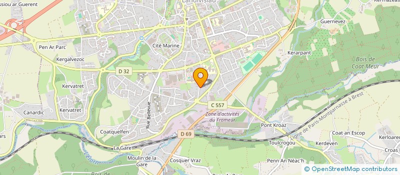 localisation de l'entreprise SCI GOUCHEN-SEITE  LANDIVISIAU