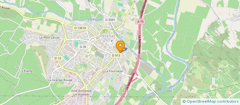 localisation de l'entreprise SCI GOUJON DE BEAUVIVIER  PEZENAS