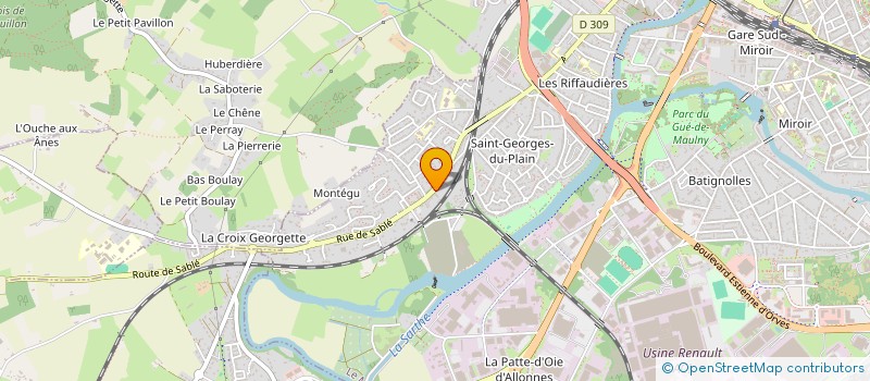 localisation de l'entreprise SCI GOUJON POUPARD LANDEAU  LE MANS