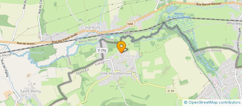 localisation de l'entreprise SCI GOURBILLON  VILLE-HOUDLEMONT