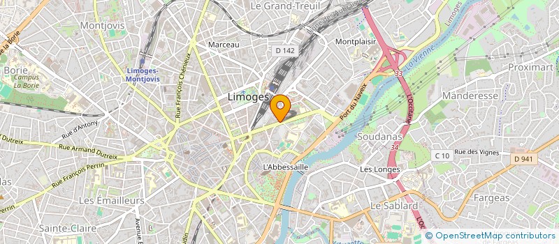 localisation de l'entreprise SCI GOURSEROL à LIMOGES
