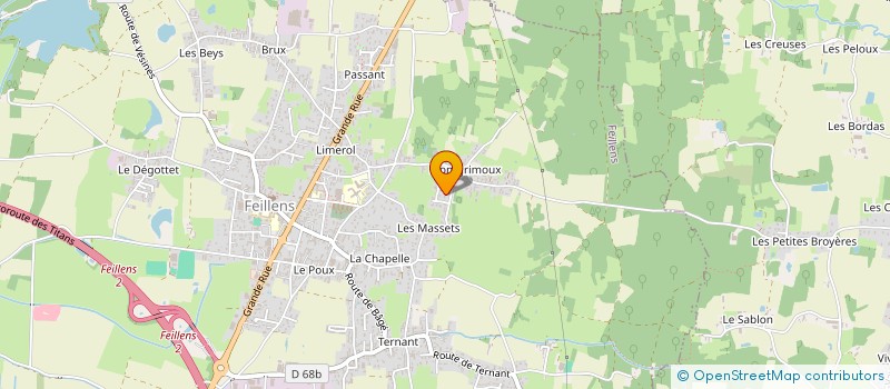 localisation de l'entreprise SCI GP  FEILLENS