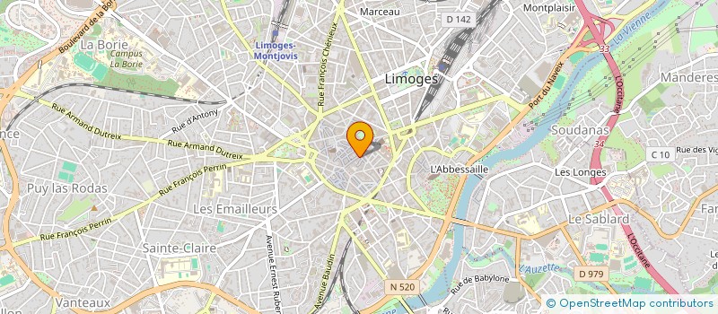 localisation de l'entreprise SCI GPE à LIMOGES