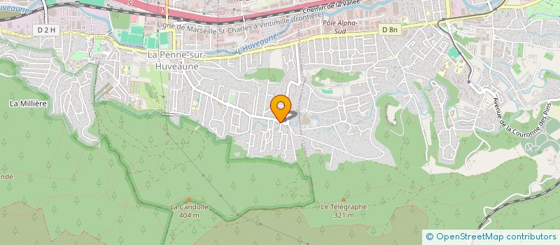 localisation de l'entreprise SCI GPJ  LA PENNE-SUR-HUVEAUNE